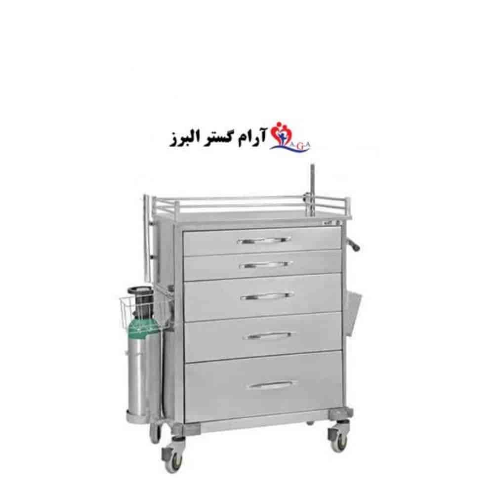 ترالی اورژانس تمام استیل